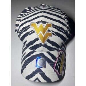 West Virginia Mountaineers Zubaz Hat SnapBack Cap OSFA Zebra Print Football